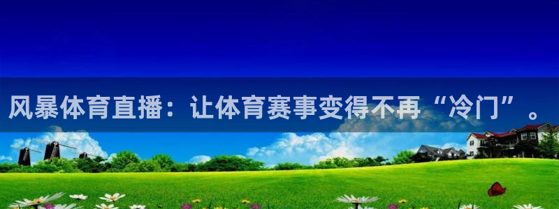 风暴体育直播：让体育赛事变得不再“冷门”。
