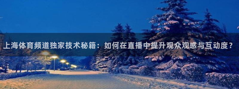 上海体育频道独家技术秘籍：如何在直播中提升观众观感与互动度？